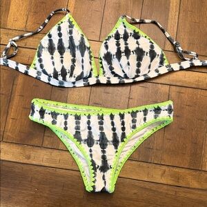 Venus Tie-Dye Bikini with Neon Trim